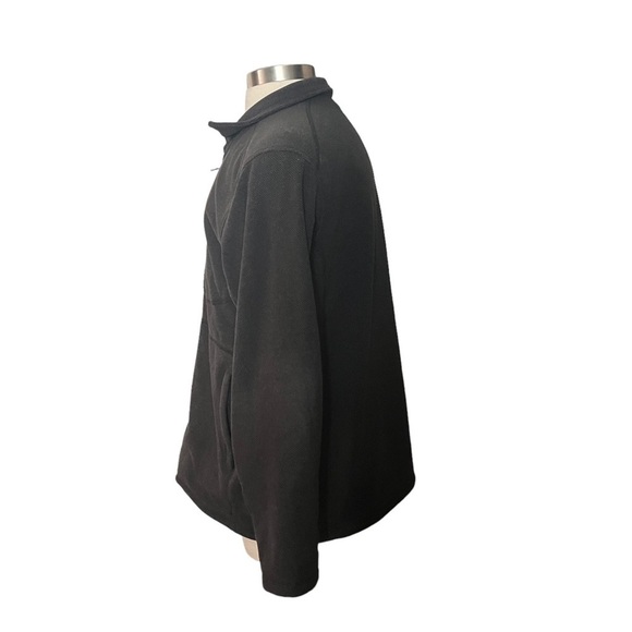 Duluth Trading Company Black Grey Textured Full Zip Fleece Jacket Men Large - Picture 2 of 11